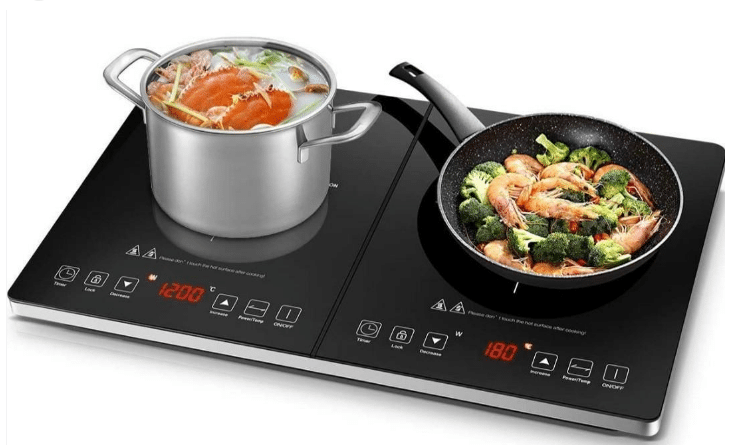 Double induction cooktop