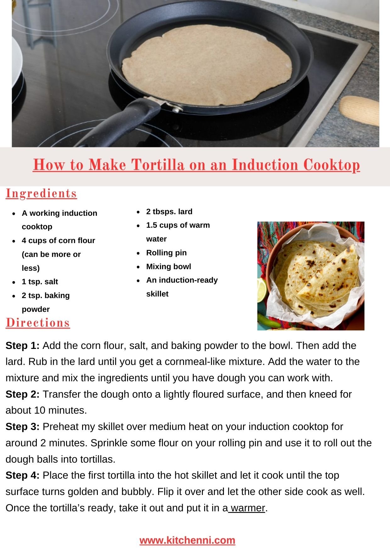 How to Make Tortilla on an Induction Cooktop