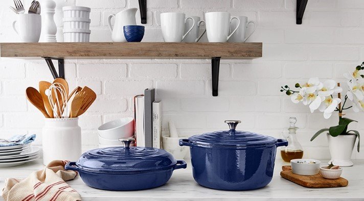 T-fal Cast Iron Enameled Dutch Oven 